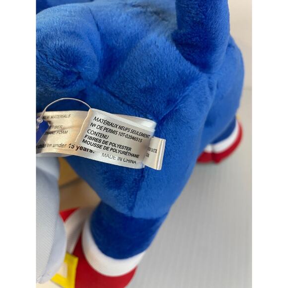 SONIC And Friends Sonic The Hedgehog Sleeping Large Plush 15" Doll Sega New Soft - Picture 11 of 13